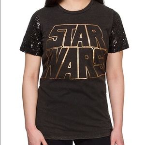 Star Wars sequined gold foil shirt